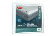Tontine 183x208cm Comfortech Coolmax King Bed Cotton Mattress Protector White