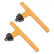 Chuck Key 6mm Pilot 12 Teeth for 1.5-13mm Drill Chuck Yellow 2pcs
