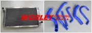 QLD-44mm Aluminum radiator + BLUE hose for Ford Falcon EF EL 4L 6cyl Fairmont NF