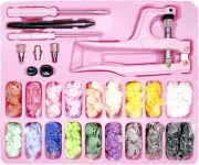 205 Sets T5 Plastic Snap Buttons and Snap Fastener Pliers Kit with Organizer