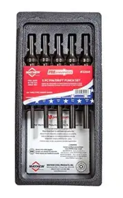 Mayhew 32040 5-piece Pneumatic Pin & Drift Punch Set