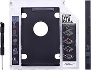 Aluminum 2nd HDD Caddy 9.5mm SATA 3.0 for 2.5" 2tb SSD Case HDD Enclosure with LED for Laptop CD-ROM DVD-ROM