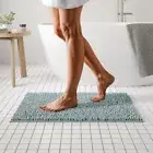 Soft Plush Chenille Bathroom Rug, Absorbent Microfiber Bath Mat, Machine Washabl