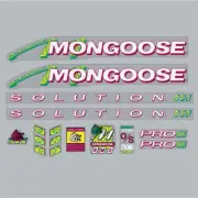 Mongoose - 1991 Solution FOR BLUE FRAME Decal set - old school bmx