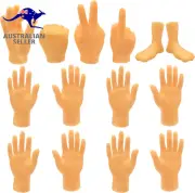 14 Pack Tiny Finger Hands,Little Rubber Finger Hand,Flat Hand Style Mini