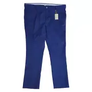 Peter Millar Mens 42x32 Crown Sport Raleigh Performance Pants Flat Front Blue