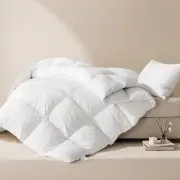 Luxury Goose Feathers Down Comforter Twin Size,All Season Fluffy Duvet