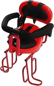 Rear-Mounted Child Bike Seat with U-Shaped Guardrail, Adjustable 4-Point Seat Belt, Comfortable Foam Padding, Safe and Easy to