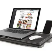 Multifunctional Lap Desk Station w Polyester Dual Bolster Cushion