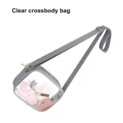 Clear Plastic Tote Bag Women Transparent Handbag Zip Purse PVC Stadium Security