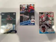 2018 Topps 1983 & 1985 Throwback, Classic Ozzie Albies Braves 3-Card Rookie Lot