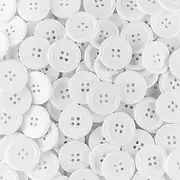 Super Z Outlet 100 Pack 1 Inch Buttons Flatback Sewing Colored for Arts & Crafts, Fashion Clothing, DIY Projects (White)