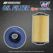 2 x Wesfil Oil Filters for Saab 9-3 2.8L V6 24V DOHC MPFI Petrol 02/05-12/10 (for: Saab)