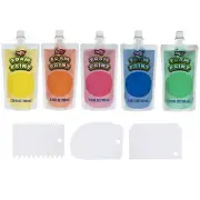 Puffy 5-COLORS 3D FOAM FABRIC PAINT + 3 TEXTURE TOOLS | PERMANENT WASHABLE art