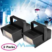 2X Mini DJ Strobe Light Flash Light 24LED Bulb Club Stage Light Party Disco 110V