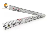 Co. FR-72 Carpenter's Folding Rule –6.5Ft/2M Composite Ruler with Inch Fractions
