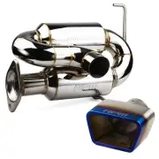 RPM 3" DUAL Sport Muffler W/ Blue 3" Tip Polaris RZR Pro R