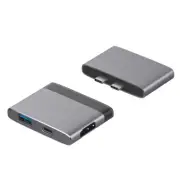 Dual Type C to 4K HDMI TV HDTV USB 3.0 USB-C Adapter Converter for Macbook Pro