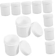 MUCKLILY Airtight Sealing Makeup Containers 10pcs Plastic Jars with Lids Containers Wide Mouth Storage Jars for Travel Home