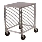 End Load Sheet Pan Rack Half Height 3/4 Inch Spacing Wire Slide Silver 15 Tier