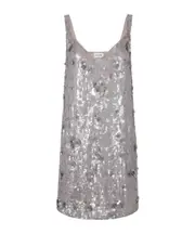 sequinned mini dress M Gray