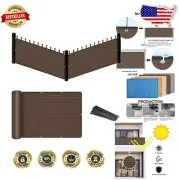 Weather-Resistant Brown Privacy Screen 2'6"x11' for Deck and Patio Protection