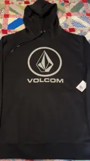 Volcom Brass Tacks 1.5 Black Hoodie Size L BNWT