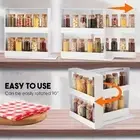 Rotating Spice Storage Rack Spices Jar Bottle Storage Rack Kitchen Bathroom