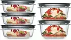 Rubbermaid Meal Prep Premier Food Storage Container, Grey, 10 Piece Set