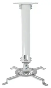 Universal Extending Ceiling Projector Mount, Height Adjustable Projection, Wh...