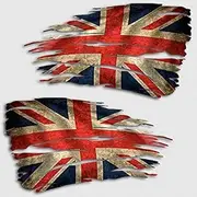 Union Jack Flag Tattered Decal Set British Distressed Great Britain Sticker