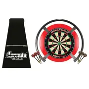 Target Darts OMNI Microband 3 Dart Board, Red Surround, Dart Mat + Darts