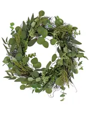 National Tree Company 22In Eucalyptus And BabyS Breath Spring Wreath