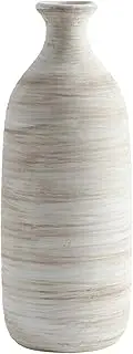 ALMA White Ceramic Flower Vase 28cm Tall,Handmade Decorative Vase for Fresh/Dried Flowers|Medium Pampas Grass Vases for Any Modern Home Decor, Aesthetic Room Decor, Shelf Decor
