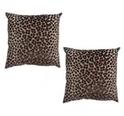 Set of 2 - Canaan PANTHER LINEN PILLOWS BROWN 20" X 20" Throw Couch Bed NEW
