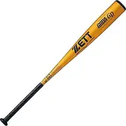 ZETT BAT37383 Goda GD Soft Baseball Bat, Metal (Super Duralumin), 32.7 inches (83 cm), 23.2 oz (690 g) Average, Gold (8200), Made in Japan