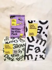 Cards Against Humanity Family Pack Bundle: Glow in the Dark, Written by Kids