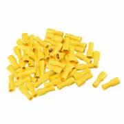 A● Female Spade Crimp Terminal FDFD5-250Insulated Connector AWG12-10Yellow100pcs