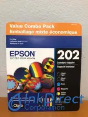 Genuine Epson T20215SVH T2021-5-SVH Epson 202 Black Cyan Magenta Yellow Ink Jet