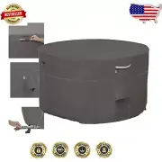 42-Inch Round Fire Pit Cover with UV Protection – Durable and Water-Resistant