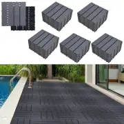 45 Sq.Ft Plastic Interlocking Deck Tiles 12" x 12" Waterproof Patio Decking T...