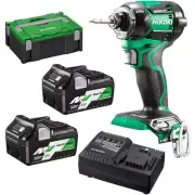 HiKOKI 36V 2.5Ah/5.0Ah MultiVolt Brushless Cordless 1/4" Impact Driver Kit