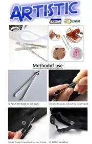 Metal Easy Pull Bodkin Threader Tweezers Sewing Machine Tweezers Clips
