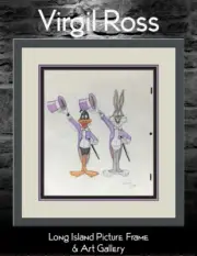 Virgil Ross Original Signed Model Sheet Drawing Daffy and Bugs Custom Framed