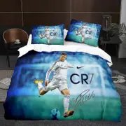 Player K3# 3d Three-piece Set Taille Football Series C Ronaldo Quilt Cover Home Textile 180cm