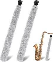2 Pcs Alto Sax Pad Saver Brush Cleaner Saxophone Cleaning Brush Flute Maintain