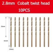 2.8mm Cobalt twist head Hss Twist Drill Bits With Straight Shank