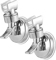 TEHAUX 2pcs Adjustable Holder with Electroplated Finish Durable Material Strong Suction Base for Wall Mounting for Bathroom Decor