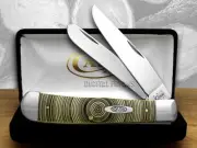 Case xx Trapper Knife Tree Rings Yellow Delrin 1/1000 Stainless Pocket Knives