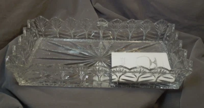 NIB Marquis by Waterford Crystal Wheat Bread Basket Dish Czech Republic